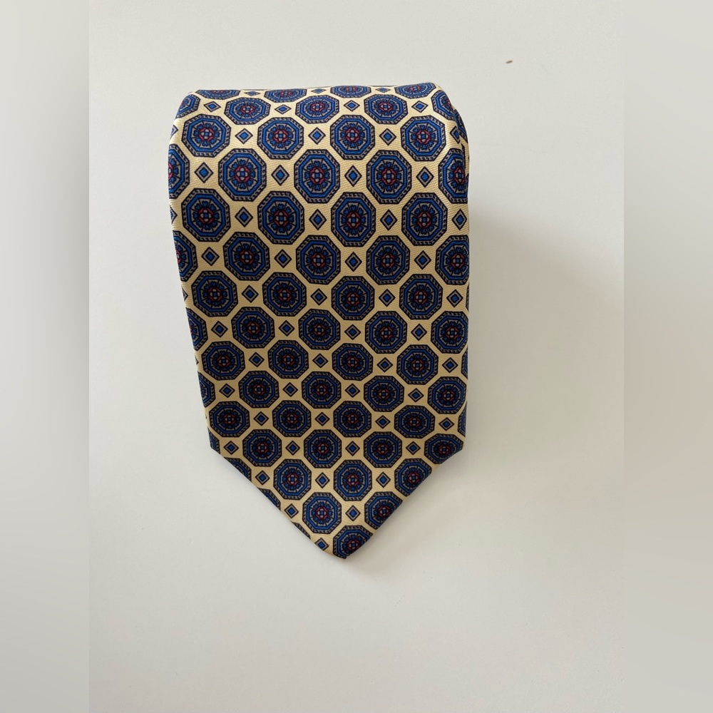 Vintage￼ Allen Solly Multicolor ￼￼ Classic Neck Tie Pure Silk ￼Hand Sewn In USA